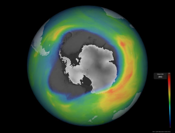 Ozone hole above Antarctica one of the largest on record