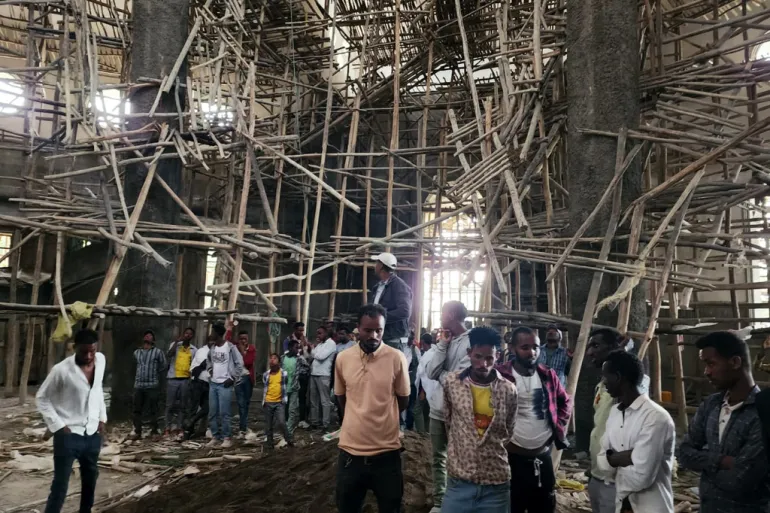 Scaffolding crash at Ethiopia church leaves dozens dead