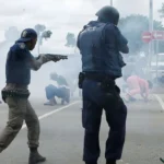 Police fire teargas to break up anti-immigrant protest in South Africa