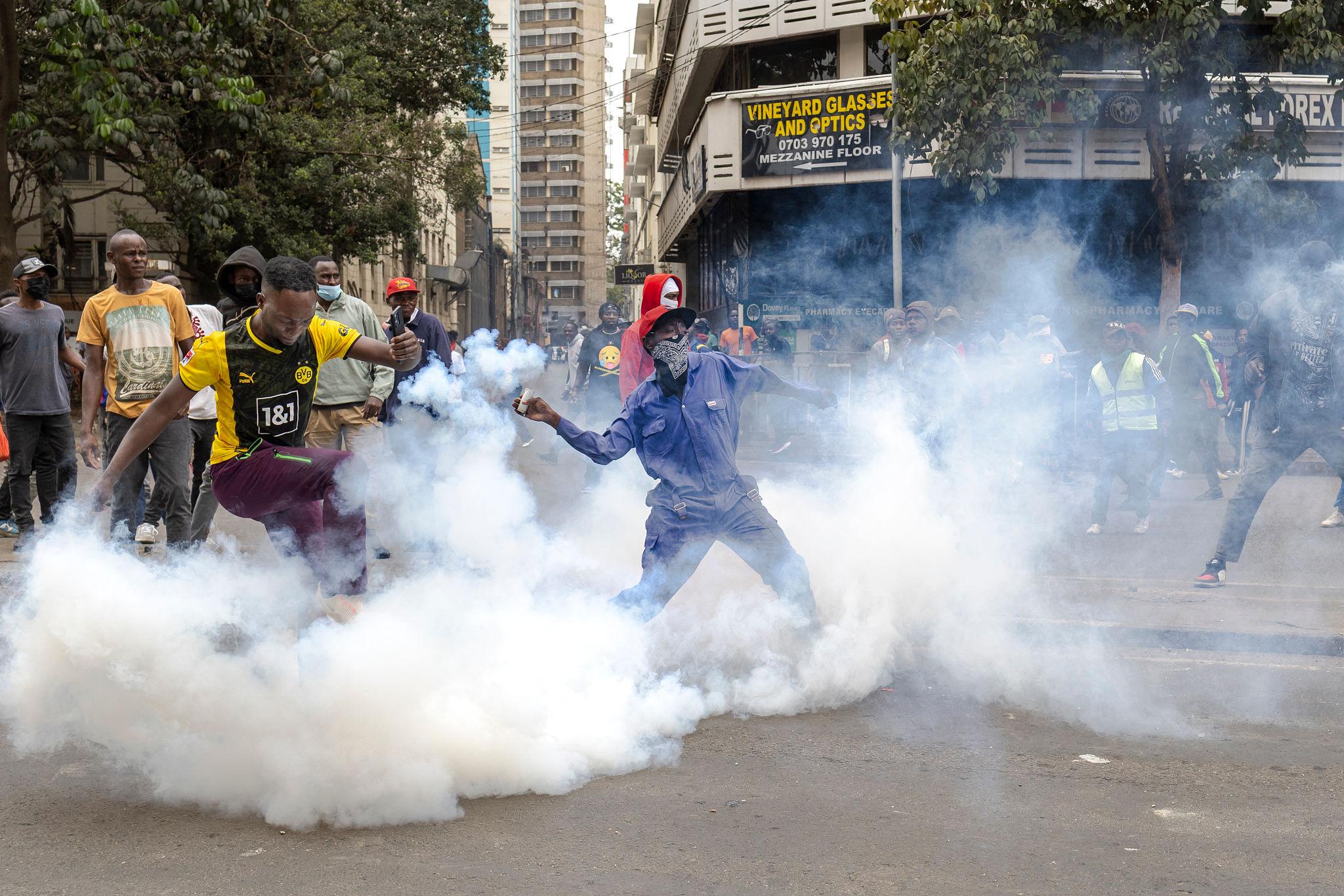 Kenya police disperse anti-France protesters near Nairobi summit