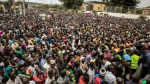 Thousands gather in Bamako to support Mali junta after attacks