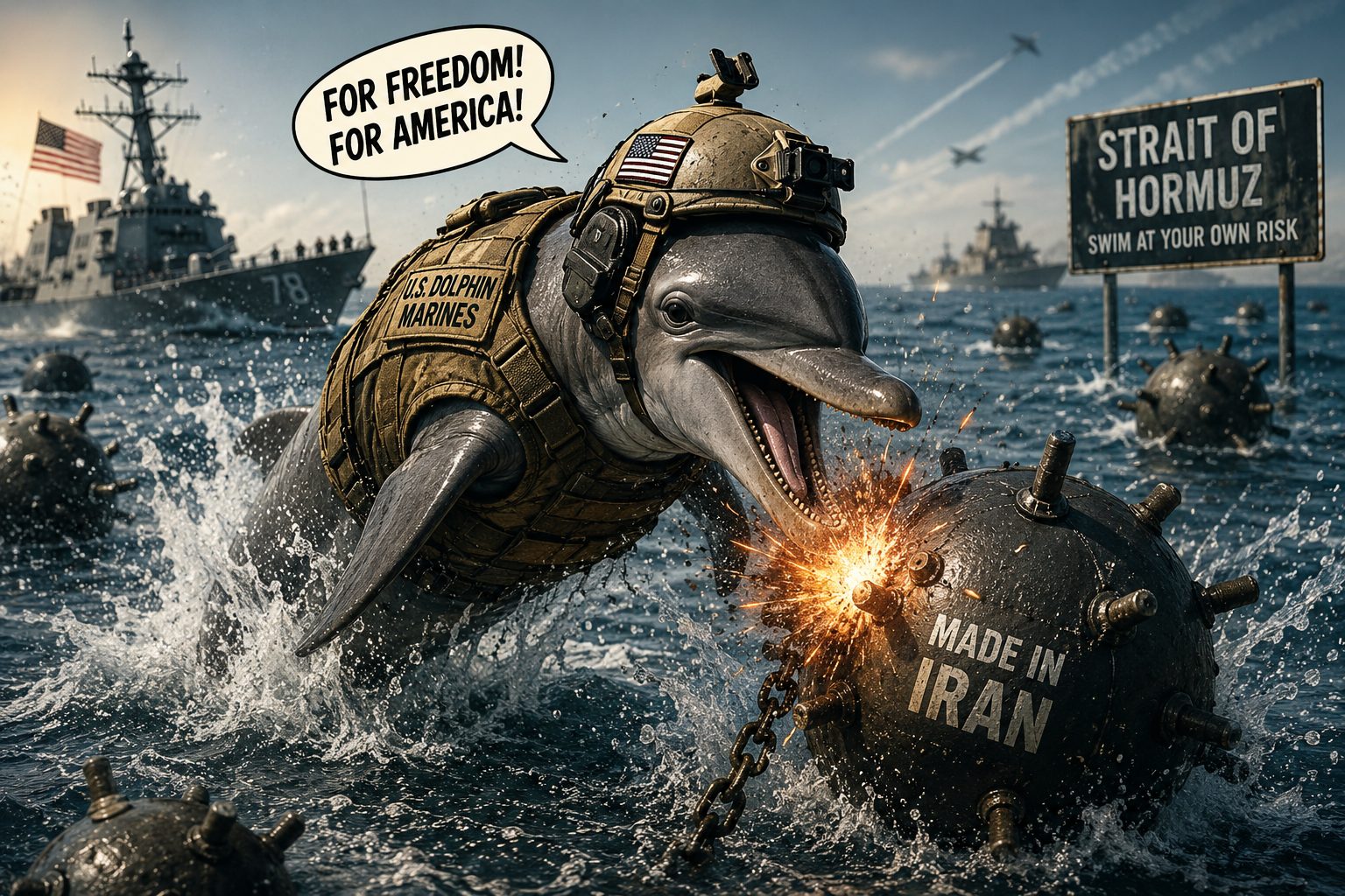 US won’t deny ‘kamikaze dolphins’ amid Hormuz tensions