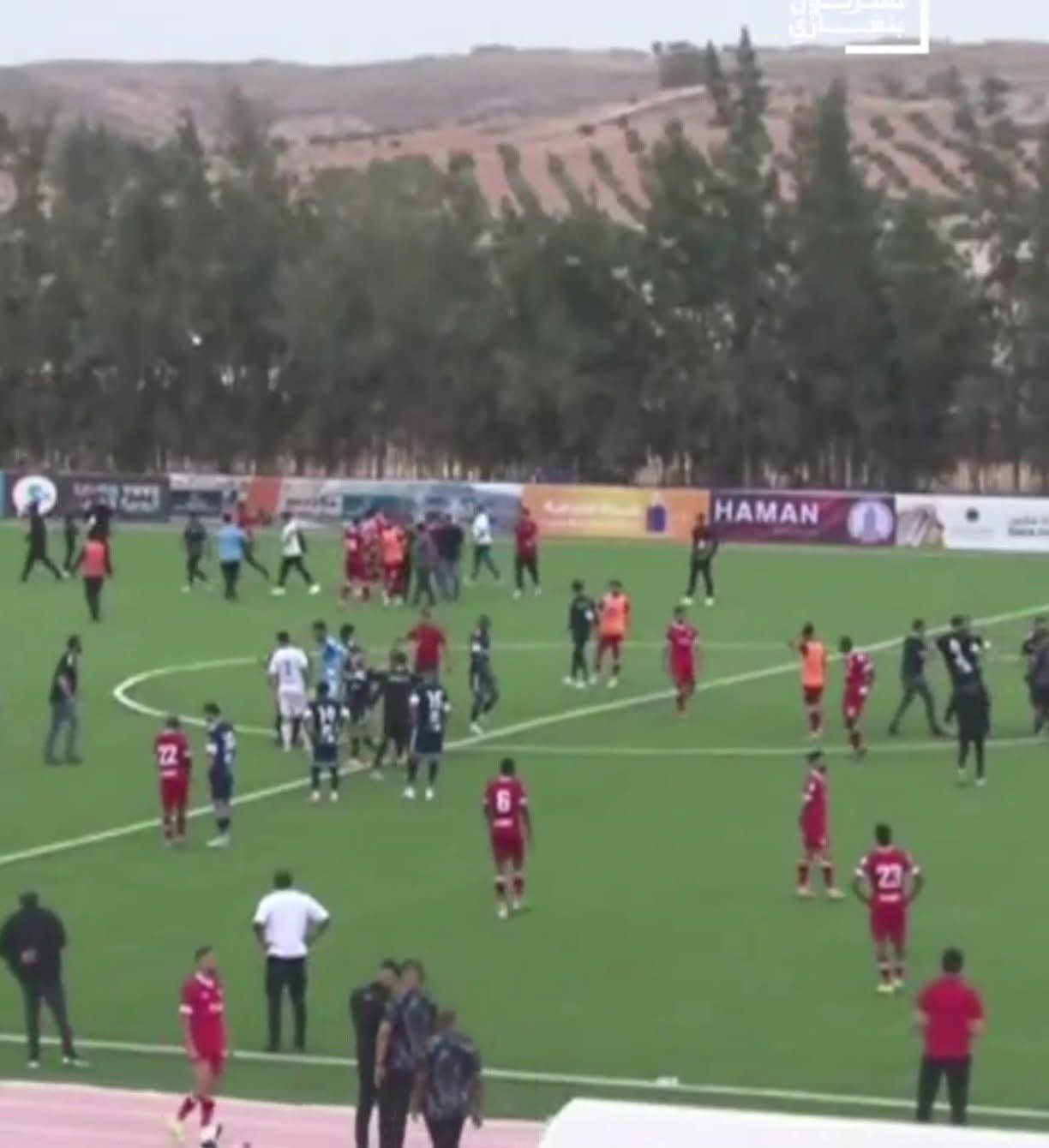 Fights after a Libyan football match leave several people injured