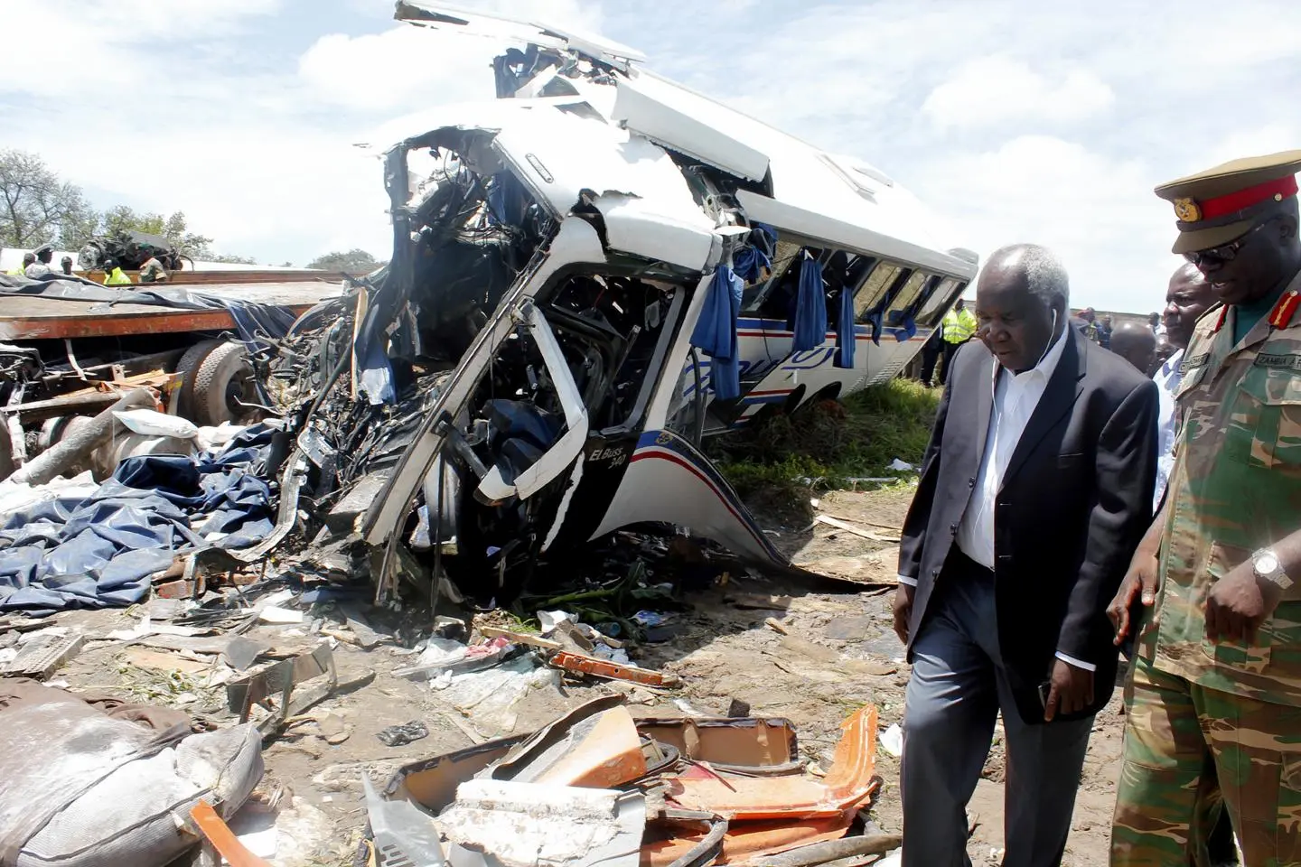 Bus and truck collision kills 10 people in central Zimbabwe