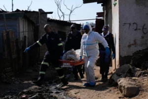 Armed suspects kill 12 people in a Johannesburg mass shooting