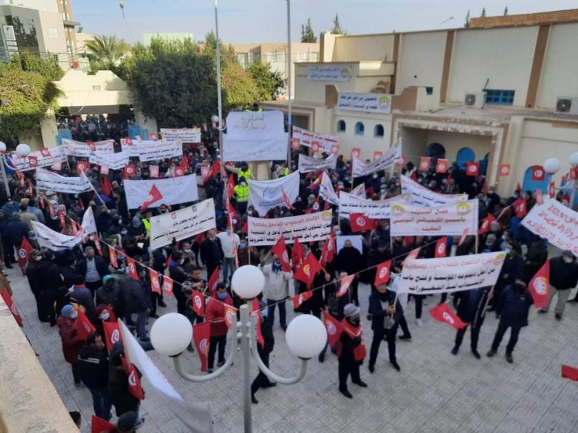 Unemployed graduates protest in Tunisia’s Gafsa