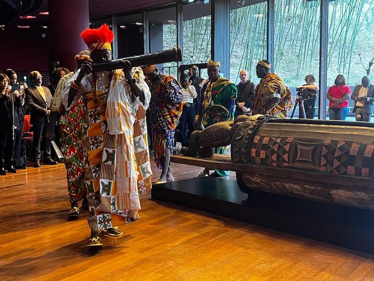 Sacred ‘talking drum’ returns to Ivory Coast after 110 years