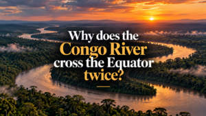 Why does the Congo River cross the Equator twice?