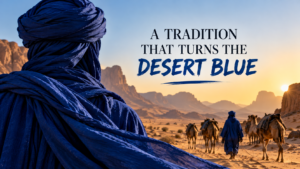 Why are some people in the Sahara known as the Blue People?